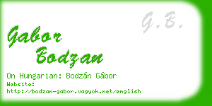 gabor bodzan business card